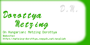 dorottya metzing business card